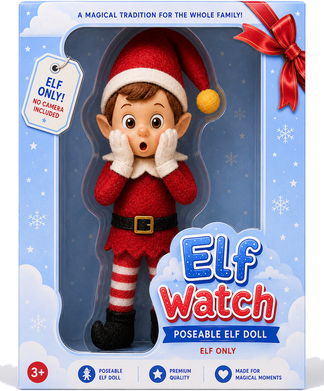 The Elf Watch Poseable Elf Doll box, elf only, no camera included